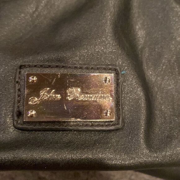 John Romaine Black Purse Shoulder Bag Studded - Picture 2 of 8